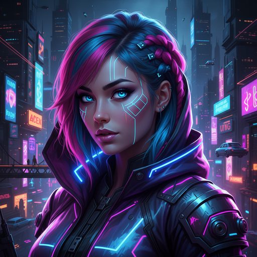 Киберпанк портрет